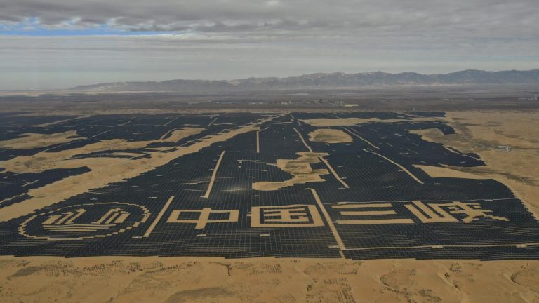 “Desert greening:” China’s massive solar farms create cool refuges for plants in Gobi desert